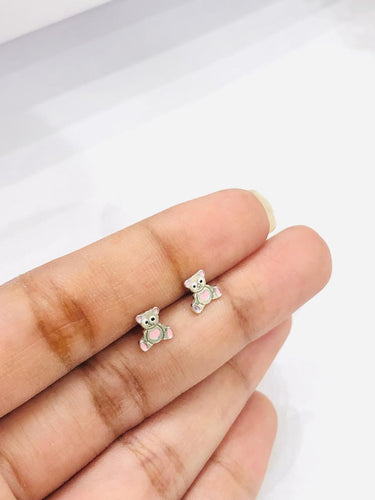 925 Silver Baby Bear Earrings